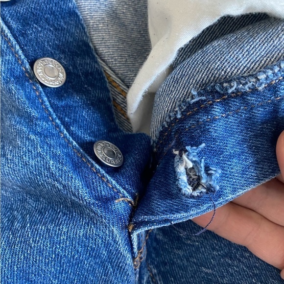 Levi’s Women Wedgie Cropped High Waisted Jeans Blue Denim Size 30 - Picture 7 of 16